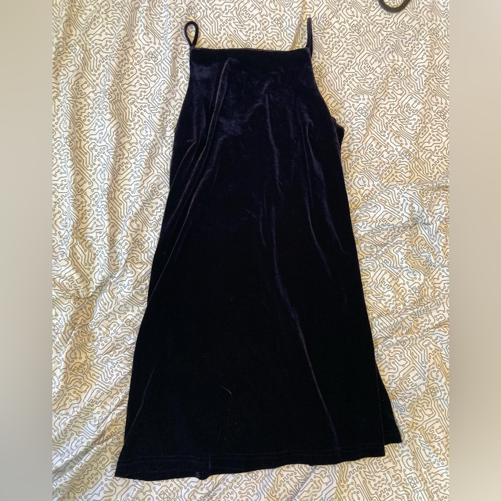 Deep Purple Velvet Halter Dress-Maurice’s